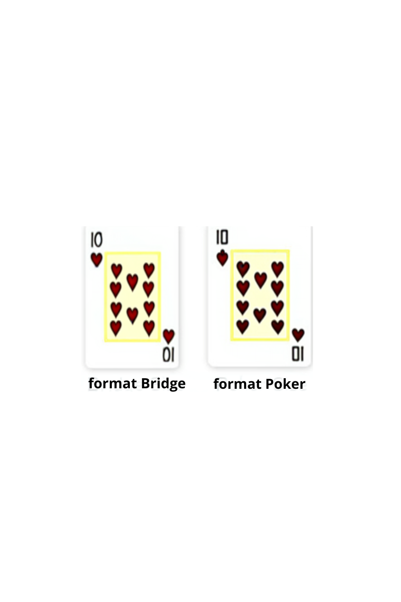 format carte bridge vs format carte poker